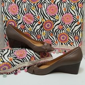 Coach peep toe "Palace" wedge